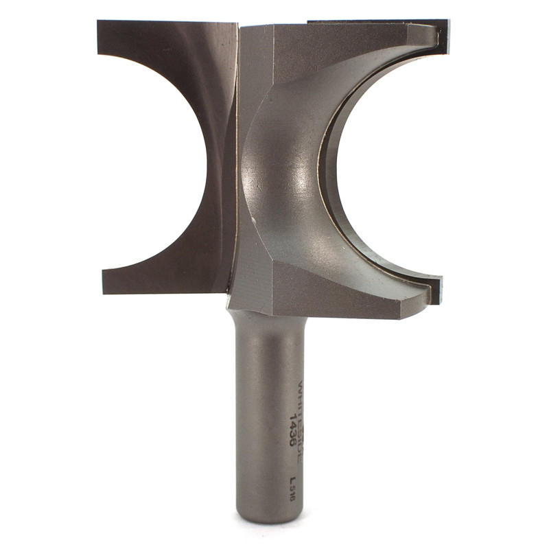1436 Half Round (Bull Nose) Router Bit 1/2" SH 3/4" R X 1-1/2" Co X 1-7/8" CL 2-7/16" D